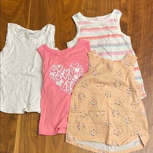 Cat & Jack Kids Tank Tops in White, Pink, and Cream